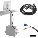 Organizador/protector de cables Maclean, 15 mm x 1000 mm, negro, MCTV-898 B