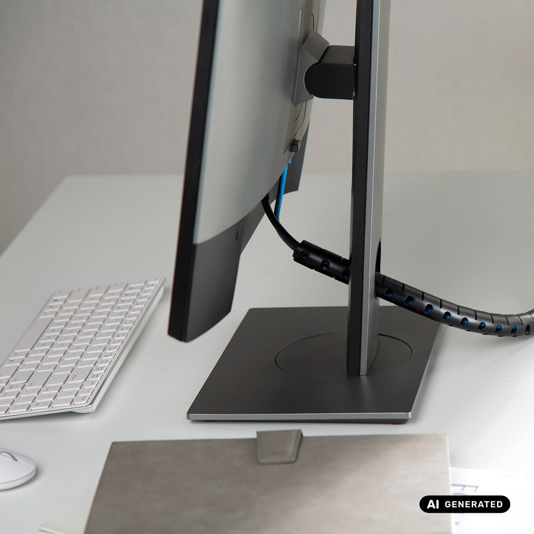 Organizador/tubo protector de cables Maclean, 20 mm x 1000 mm, negro, MCTV-899 B