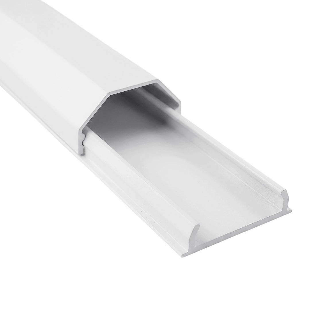 Perfil de ocultación de cables de aluminio Maclean, 33 x 18 x 750 mm, blanco, MCTV-897 W