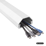Perfil de ocultación de cables de aluminio Maclean, 33 x 18 x 750 mm, blanco, MCTV-897 W