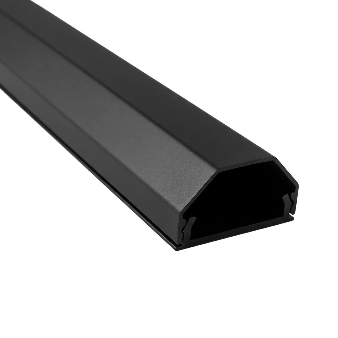 Perfil de aluminio para ocultar cables Maclean, 33 x 18 x 750 mm, negro, MCTV-897 B