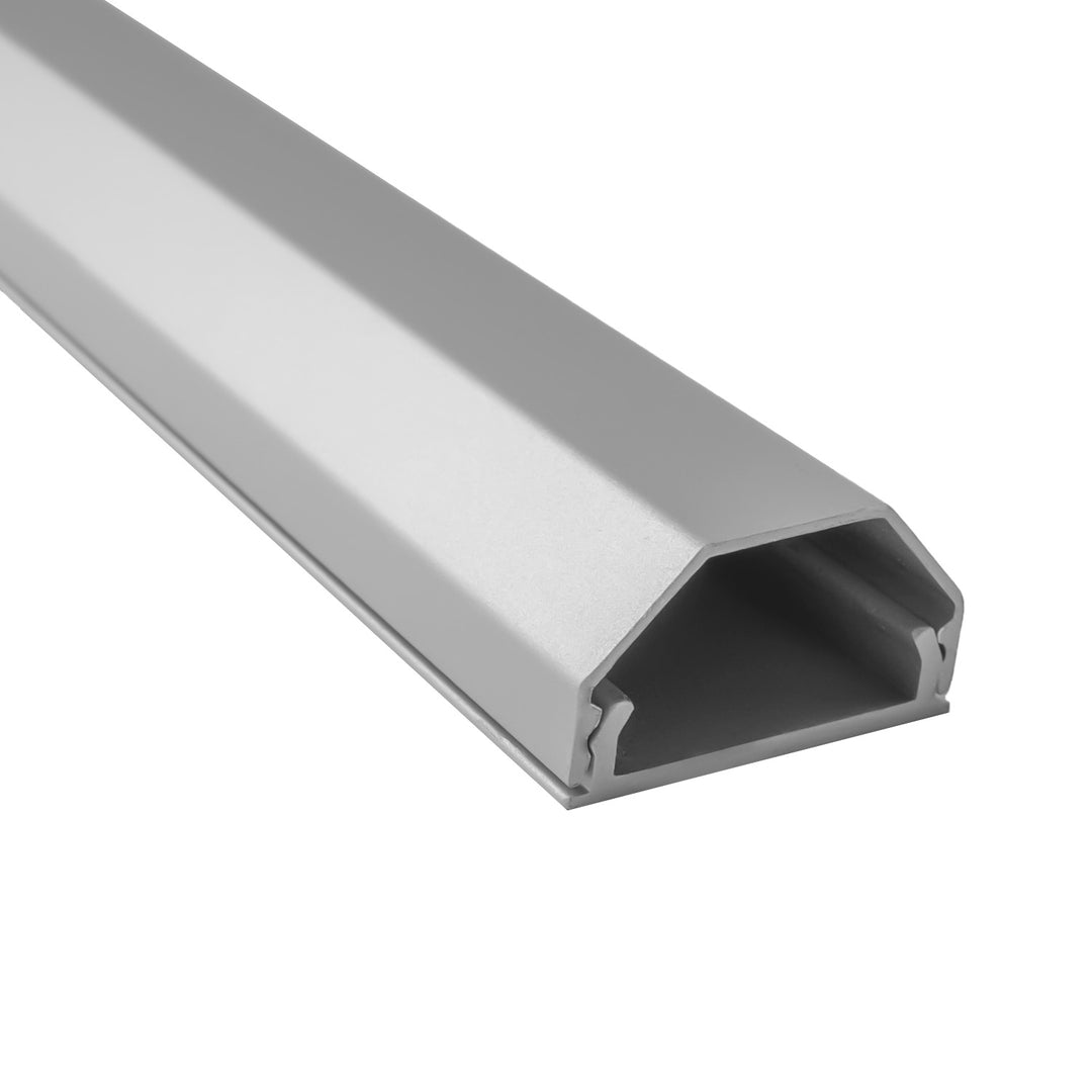 Perfil de aluminio para ocultar cables Maclean, 33 x 18 x 750 mm, plateado, MCTV-897 S