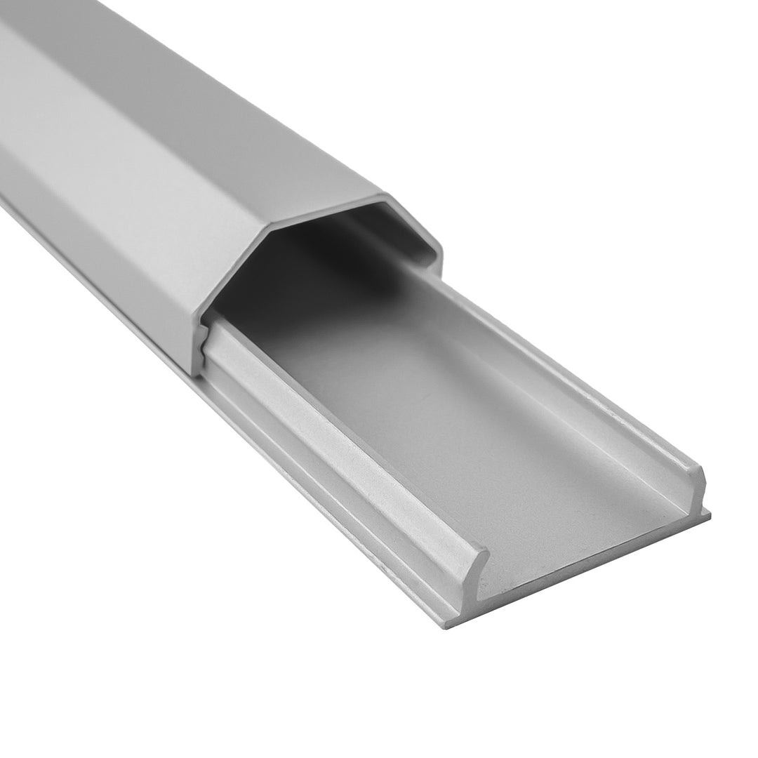 Perfil de aluminio para ocultar cables Maclean, 33 x 18 x 750 mm, plateado, MCTV-897 S