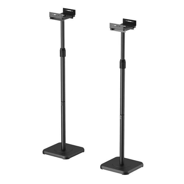 Juego de soportes de suelo para altavoces Maclean, universales, ajuste vertical y horizontal de +10° a -10°, máx. 5 kg, MC-916