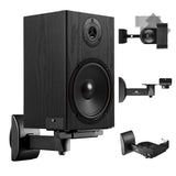 Juego de soportes/colgadores para altavoces Maclean, universal, ajuste vertical de +8° a -8° y horizontal de +90° a -90°, máx. 15 kg, MC-917