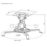 Soporte / colgador de techo para proyector Maclean, 54~320 mm, hasta 13,5 kg, rotación de 360 grados MC-200 B