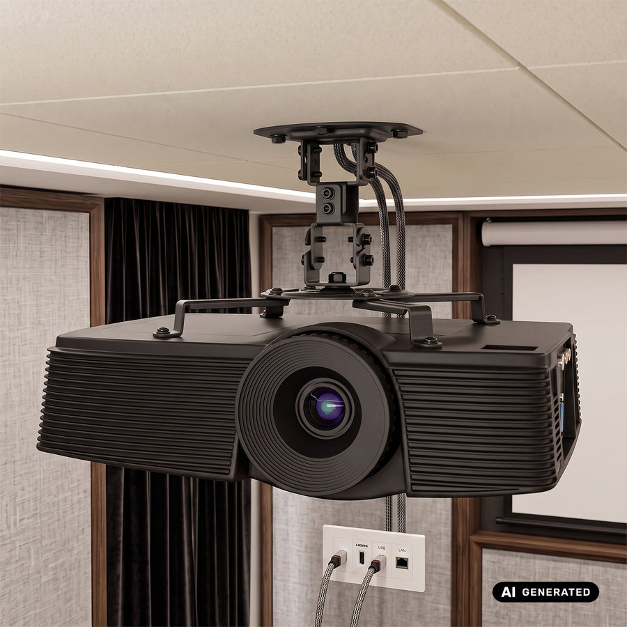 Soporte / colgador de techo para proyector Maclean, 54~320 mm, hasta 13,5 kg, rotación de 360 grados MC-200 B