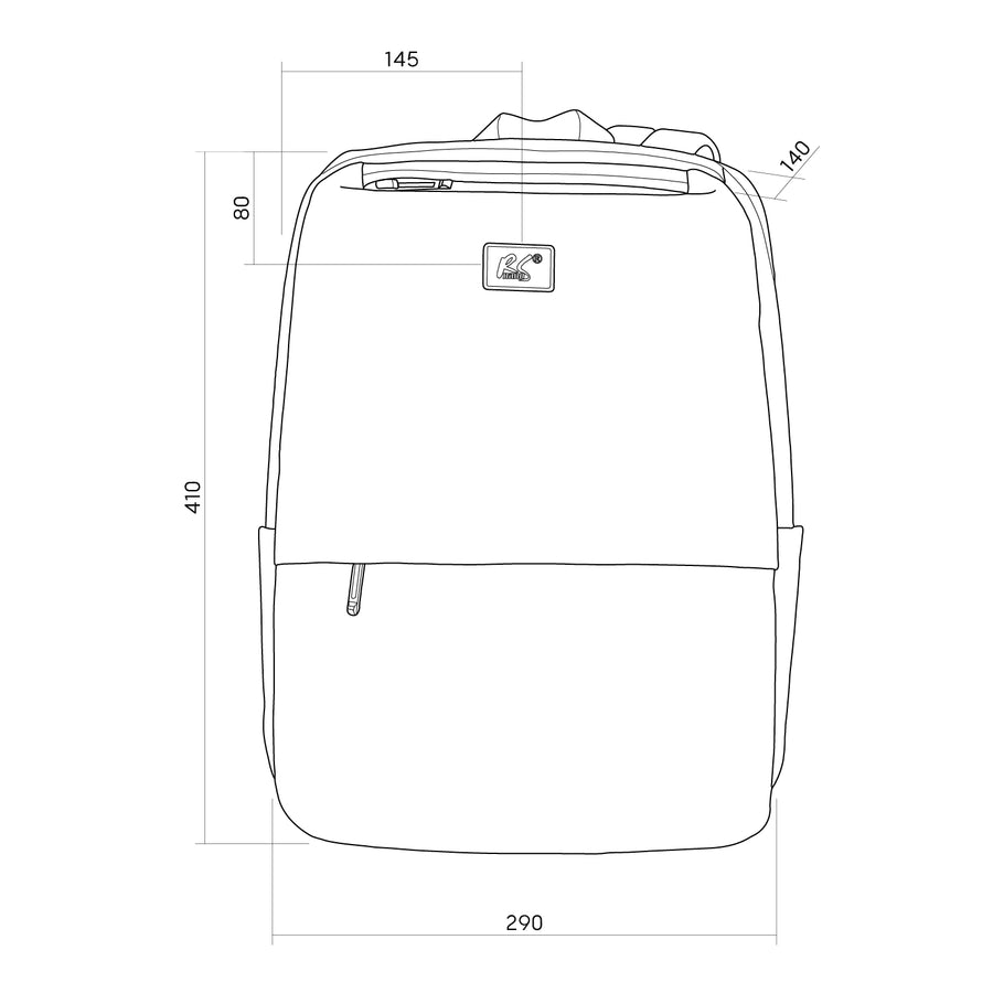 Mochila para portátil NanoRS, 15,6", negra, 41x29x14, impermeable RS202 B