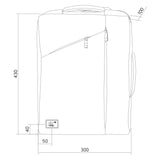 Mochila para portátil NanoRS, 15,6", negra, 43 x 30 x 10, impermeable RS203 B