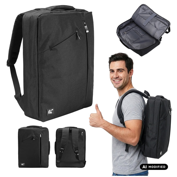 Mochila para portátil NanoRS, 15,6", negra, 43 x 30 x 10, impermeable RS203 B