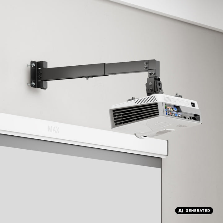 Soporte / colgador de pared para proyector Maclean, negro, hasta 20 kg, MC-205 B