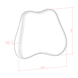 Almohadilla lumbar de espuma viscoelástica Promedix, 45 x 40 x 10 cm, PR-215