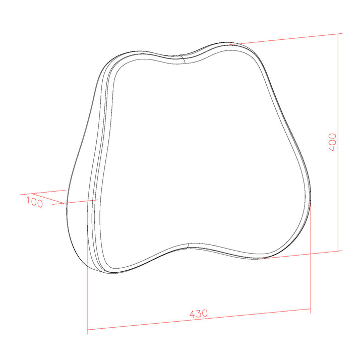 Almohadilla lumbar de espuma viscoelástica Promedix, 45 x 40 x 10 cm, PR-215
