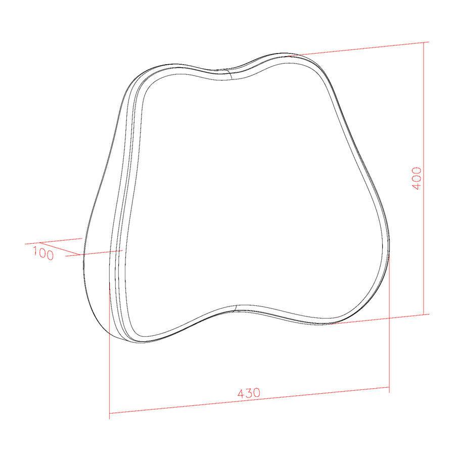Almohadilla lumbar de espuma viscoelástica Promedix, 45 x 40 x 10 cm, PR-215