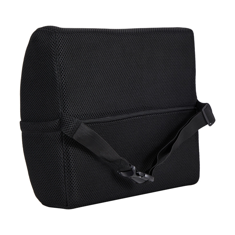 Cojín lumbar de espuma viscoelástica Promedix, 34 x 31 x 12 cm, densidad de la espuma: 50D, PR-216
