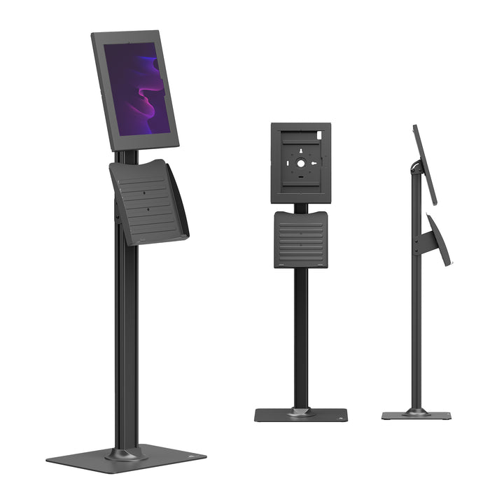 Soporte publicitario para tableta Maclean, con sistema de bloqueo. 12,4"-13", iPad Air/Pro, Samsung Tab S10+/S9+/S8+/S7+, 257 x 350 x 22 mm, MC-924 B