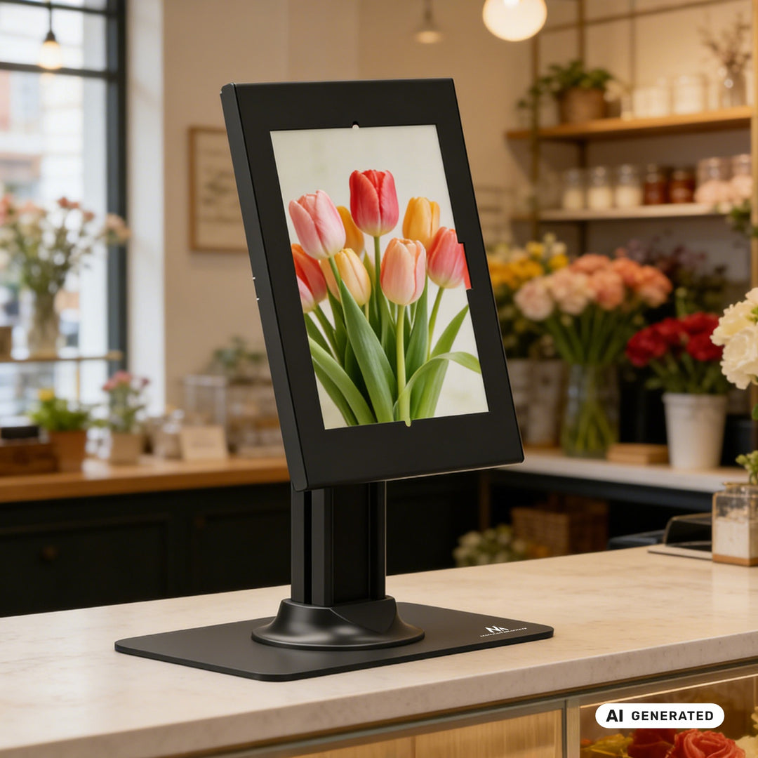 Soporte publicitario para tablet Maclean, con cierre de seguridad, 10,9"-11", iPad Air/Pro, Samsung Tab A y S Series, 220 x 323 x 22 mm, MC-959 B