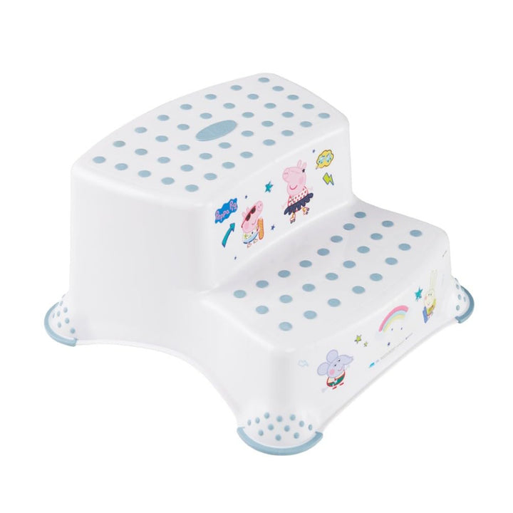 Plataforma antideslizante Keeeper, dos peldaños, máx. 120 kg, fácil de limpiar, Peppa Pig