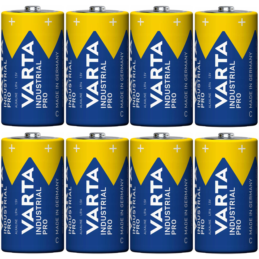 8 pilas R-14 LR14 C 1,5 V alcalinas Varta Industrial Pro