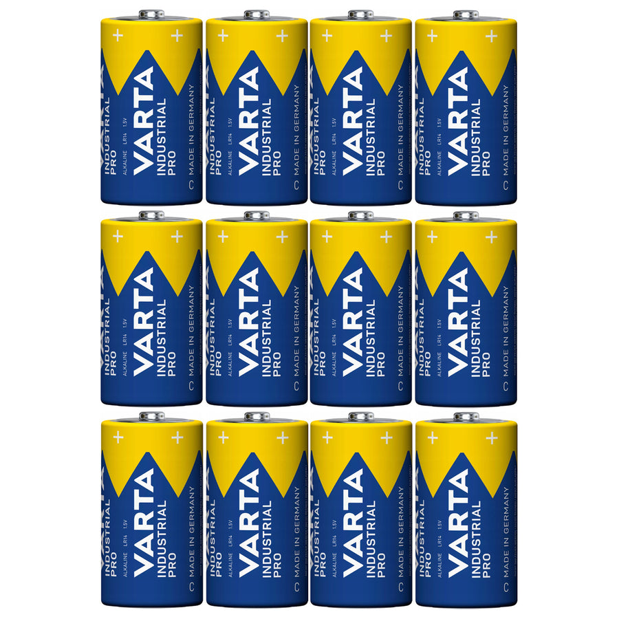 12 pilas R-14 LR14 C 1,5 V alcalinas Varta Industrial Pro