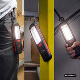Lámpara de taller COB LED Maclean, con imán y gancho, MCE03, 2 unidades + 6 pilas Varta Industrial LR6/AA R-06