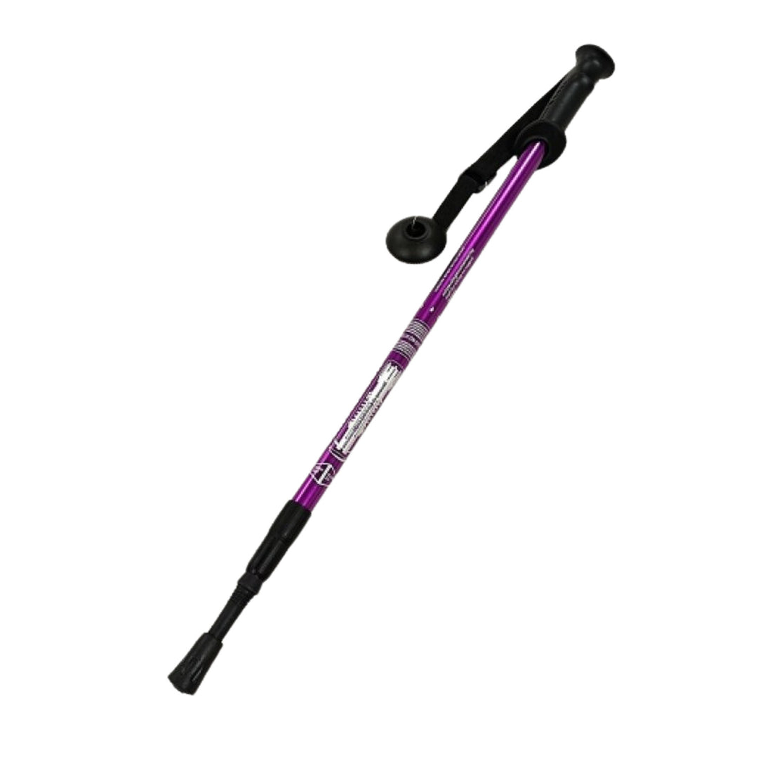 Bastones de aluminio para marcha nórdica 65-135 cm telescópicos morados
