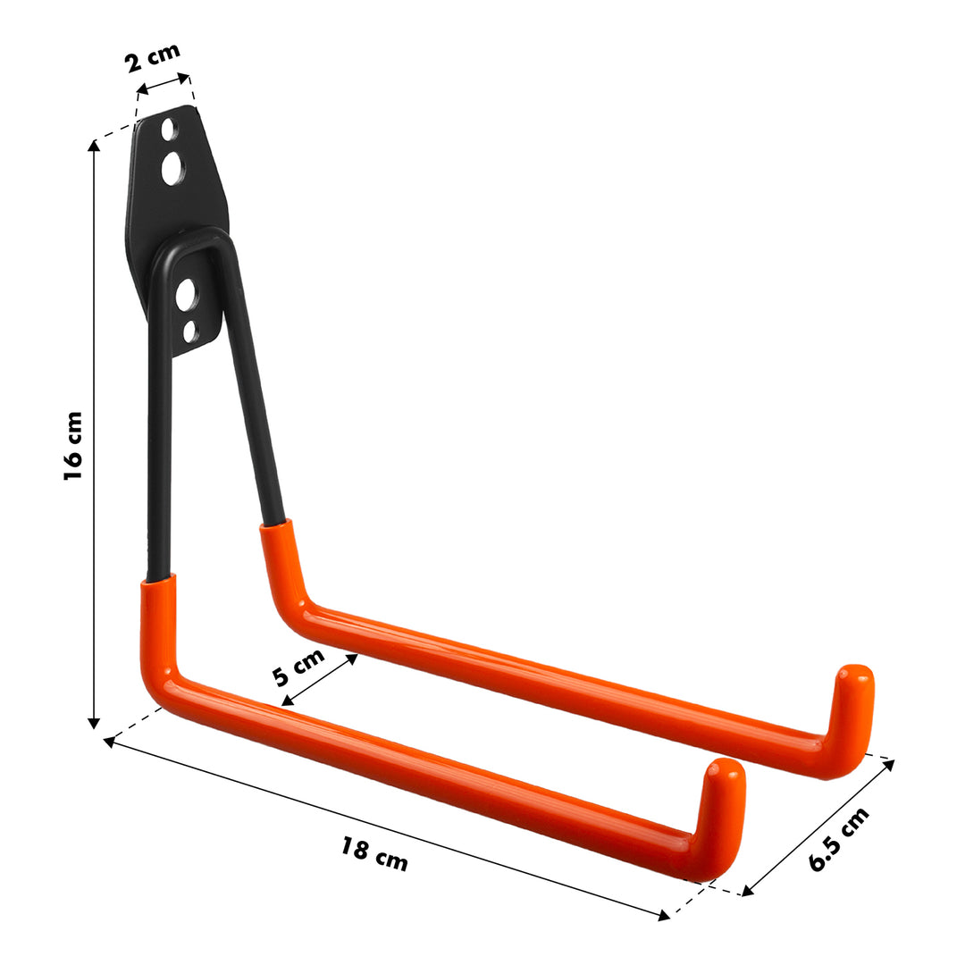 Soporte/colgador de pared Maclean, para neumáticos, herramientas de jardinería, escaleras, mangueras, bicicletas, carga máxima 25 kg, MC-444, 3 unidades