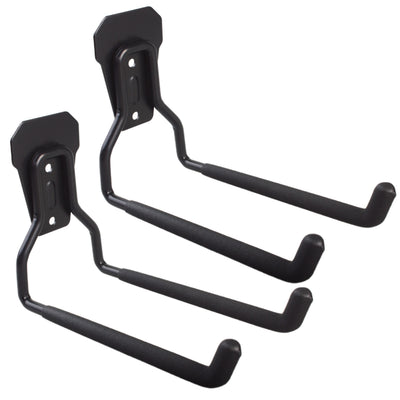 Soporte/colgador de pared Maclean, para neumáticos, herramientas de jardinería, escaleras, mangueras, bicicletas, de acero, carga máxima 35 kg, MC-440, 2 unidades.