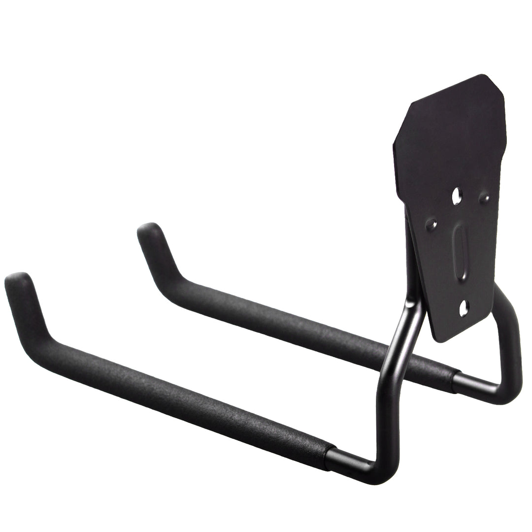 Soporte/colgador de pared Maclean, para neumáticos, herramientas de jardinería, escaleras, mangueras, bicicletas, de acero, carga máxima 35 kg, MC-440, 3 unidades.