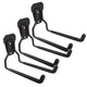 Soporte/colgador de pared Maclean, para neumáticos, herramientas de jardinería, escaleras, mangueras, bicicletas, de acero, carga máxima 35 kg, MC-440, 3 unidades.