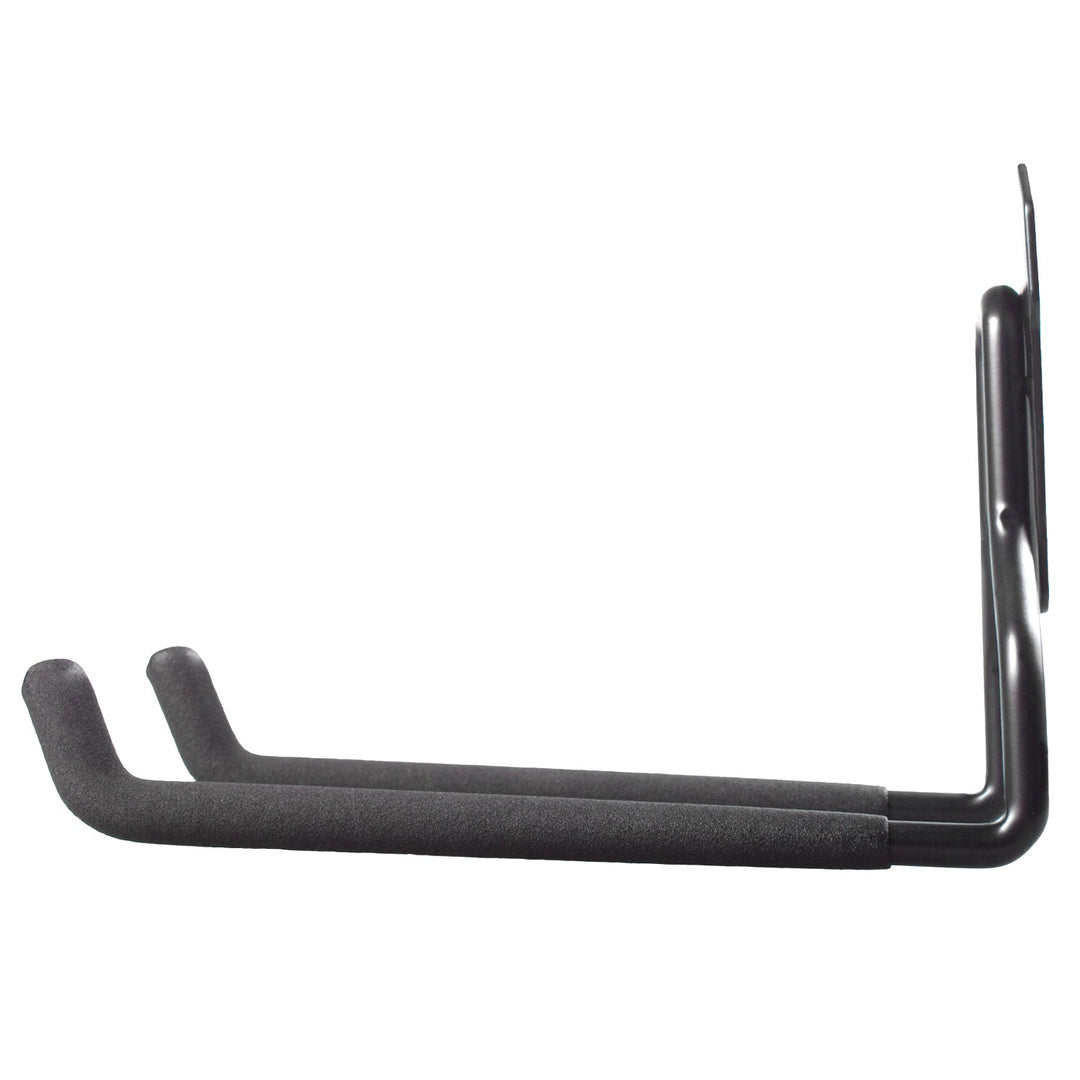 Soporte/colgador de pared Maclean, para neumáticos, herramientas de jardinería, escaleras, mangueras, bicicletas, de acero, carga máxima 35 kg, MC-440, 4 unidades.