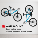 Soporte para bicicletas / colgador de pared Maclean, horizontal, acero, carga máxima 30 kg, MC-431, 3 unidades