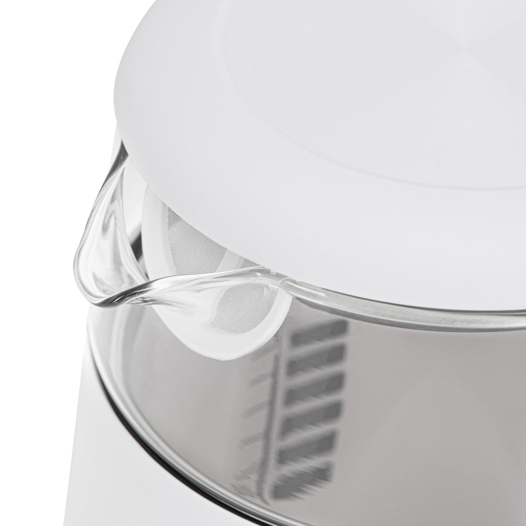 Hervidor eléctrico de vidrio con control de temperatura 1,7 l, LED, 40-100 °C, Adler AD 1305 WS blanco