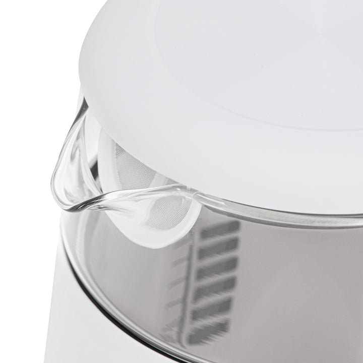 Hervidor eléctrico de vidrio con control de temperatura 1,7 l, LED, 40-100 °C, Adler AD 1305 WS blanco
