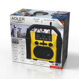 Radio para obras Adler, Bluetooth 5.1, IPX 54, potencia 10 W, AD 1911