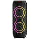 Altavoz Bluetooth grande, 120 W RMS/1400 W PMPO, dos altavoces de 8", ecualizador, función de karaoke, MP3/tarjetas microSD, USB, AUX, BT 5.3+EDR, pantalla, LED, batería integrada, mando a distancia, MT3185