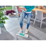 Set Profi de Leifheit, fregona y cubo con ruedas, escurrido con el pie, fácil de vaciar, capacidad de 8 l, recambio Micro duo, 55096