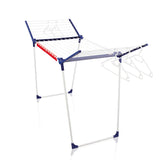 Secador Pegasus 200 Solid Leifheit, longitud de los cables 20 m, patas paralelas estables, resistente a las condiciones atmosféricas, 2 ganchos para ropa, 81520
