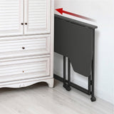 Mesa de trabajo plegable Maclean, negra, con ruedas, 100 x 65 cm, máx. 50 kg, en ángulo, forma de L, MC-1250 L/B
