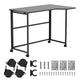 Mesa de trabajo plegable Maclean, negra, con ruedas, 100 x 65 cm, máx. 50 kg, en ángulo, forma de L, MC-1250 L/B