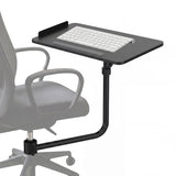 Estante / bandeja para teclado Maclean, negro, dimensiones de la bandeja: 66 x 30 cm, para montar en una silla de oficina, hasta 5 kg, MC-139