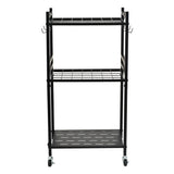 Soporte móvil / carrito para herramientas de jardín Maclean, negro, dimensiones 43 x 30 x 79 cm, máx. 20 kg, MC-138