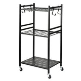 Soporte móvil / carrito para herramientas de jardín Maclean, negro, dimensiones 43 x 30 x 79 cm, máx. 20 kg, MC-138