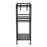 Soporte móvil / carrito para herramientas de jardín Maclean, negro, dimensiones 43 x 30 x 79 cm, máx. 20 kg, MC-138