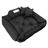 Cama para mascotas GreenBlue, negra, rectangular, dimensiones exteriores: 75 x 65 cm, interiores: 60 x 50 cm GB241 BL