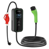 Cargador para vehículos eléctricos (EV) y híbridos enchufados (PHEV) GreenBlue, portátil, tipo 2, longitud del cable: 6,8 m, IP65, 11 kW, 220-380 V CA, 50/60 Hz, 16 A, trifásico, GB1100
