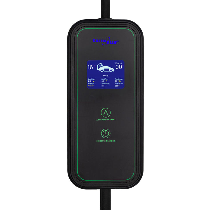 Cargador para vehículos eléctricos (EV) y híbridos enchufados (PHEV) GreenBlue, portátil, tipo 2, longitud del cable: 6,8 m, IP65, 11 kW, 220-380 V CA, 50/60 Hz, 16 A, trifásico, GB1100