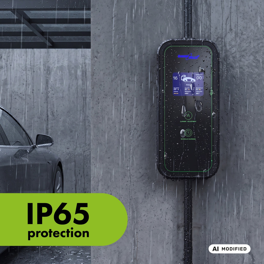 Cargador para vehículos eléctricos (EV) y híbridos enchufados (PHEV) GreenBlue, portátil, tipo 2, longitud del cable: 6,8 m, IP65, 11 kW, 220-380 V CA, 50/60 Hz, 16 A, trifásico, GB1100