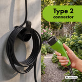 Cargador para vehículos eléctricos (EV) y híbridos enchufados (PHEV) GreenBlue, portátil, tipo 2, longitud del cable: 6,8 m, IP65, 11 kW, 220-380 V CA, 50/60 Hz, 16 A, trifásico, GB1100