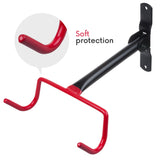 Soporte o colgador de pared para bicicletas Maclean, horizontal, acero, carga máxima de 30 kg, MC-430, 2 unidades
